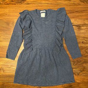 Zara Girls Knitwear Sweater Dress Sz 7 in Blue